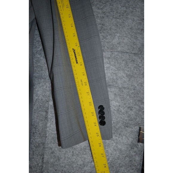 Indochino 100% Wool Grey plaid Sports Coat blazer suit jacket Sz 42 - Excellent‎ - Picture 13 of 16